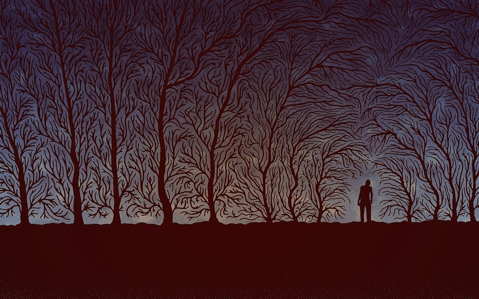 Смыкающиеся деревья обои