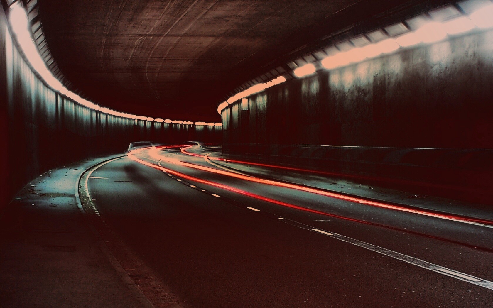 Огни в тоннеле обои