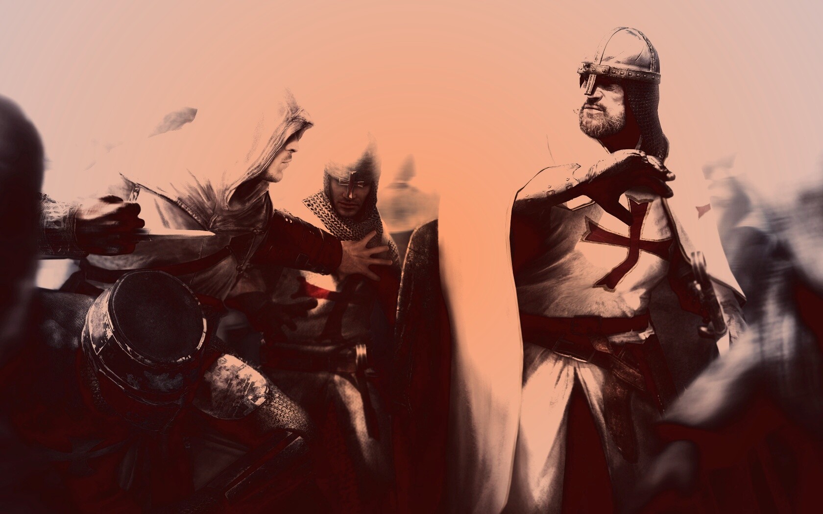 Ассасин убивает томплиера обои