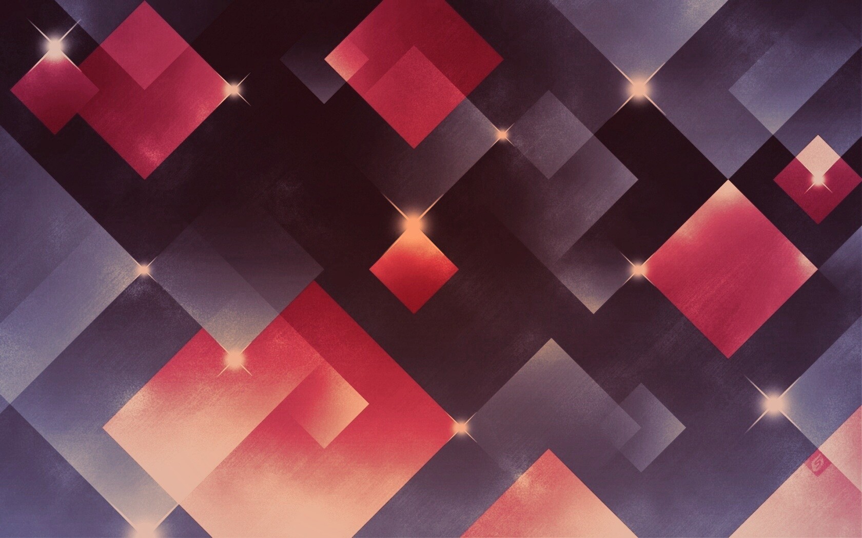 Красные и синие ромбы обои