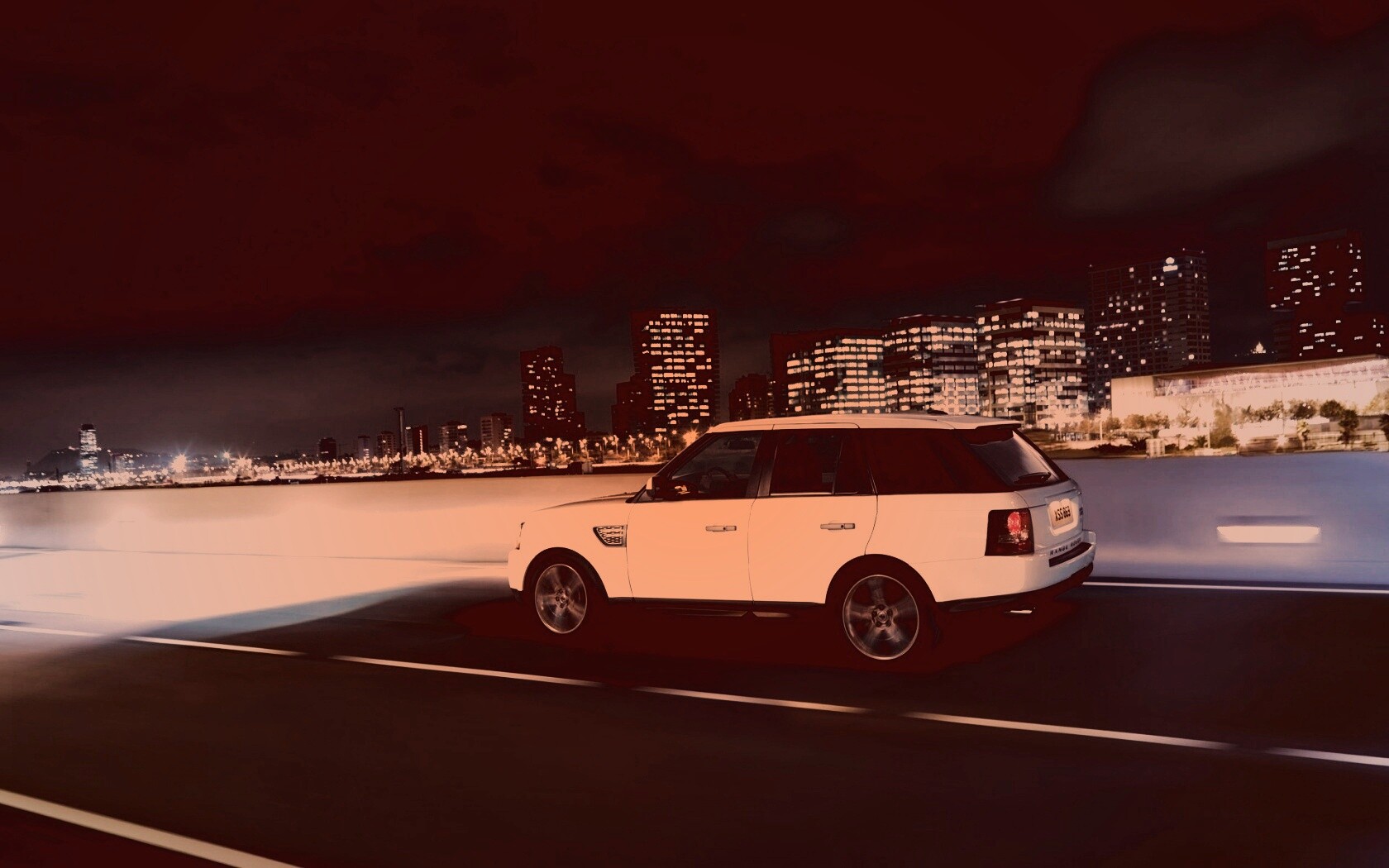 Белый Лэнд Ровер обои