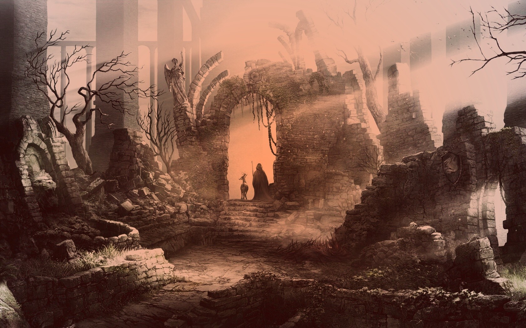 Маг в руинах обои