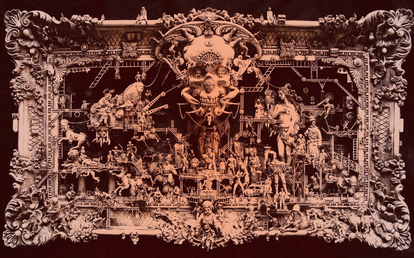 Адская скульптура обои