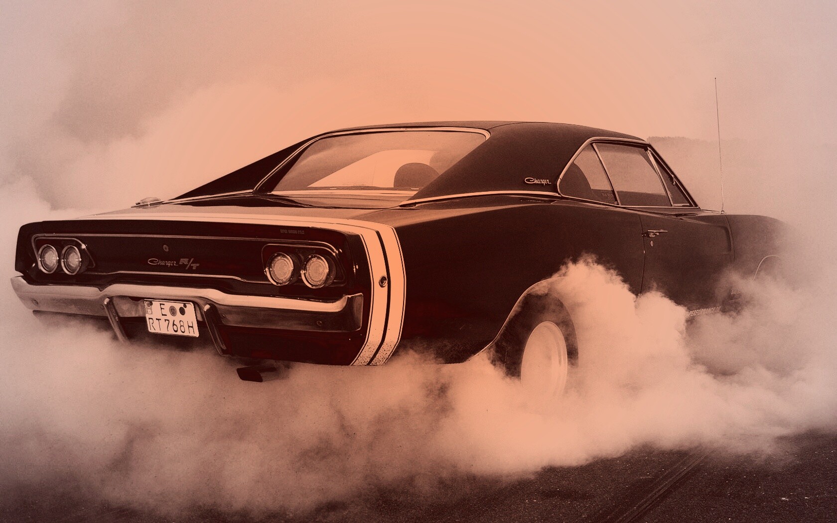 Додж Чарджер жжет резину обои