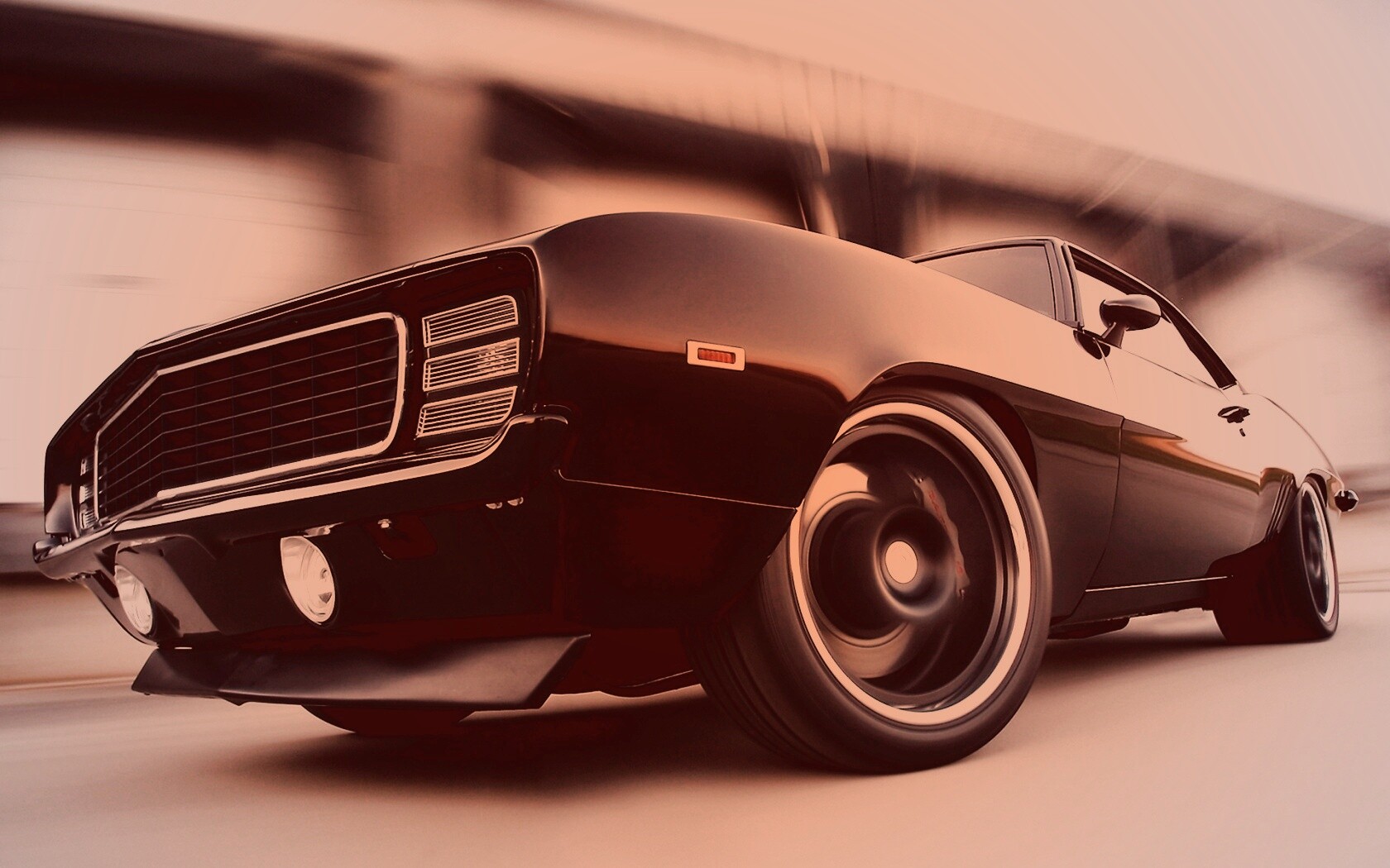 Мускул кар на повороте обои