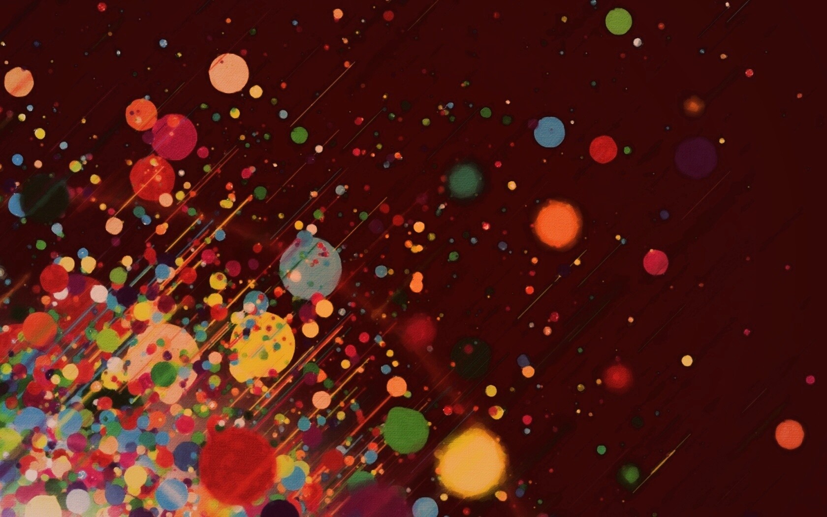 Полёт разноцветных кругов обои