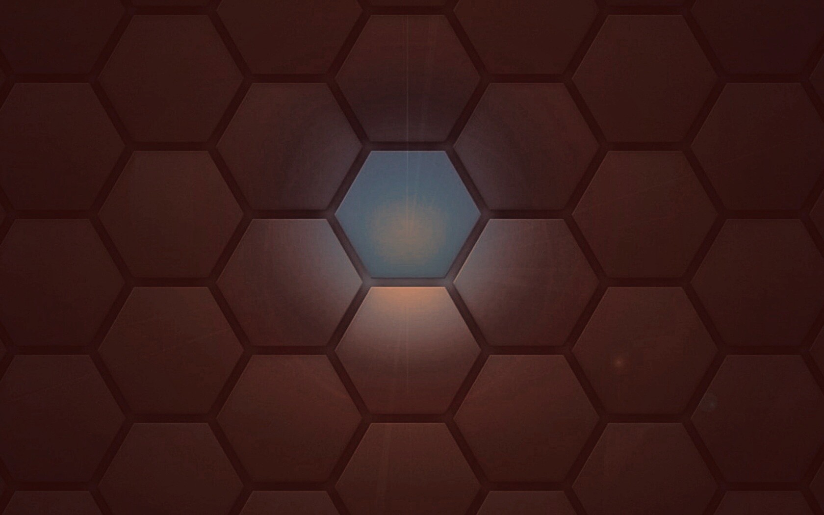 Светящийся синий шестиугольник обои