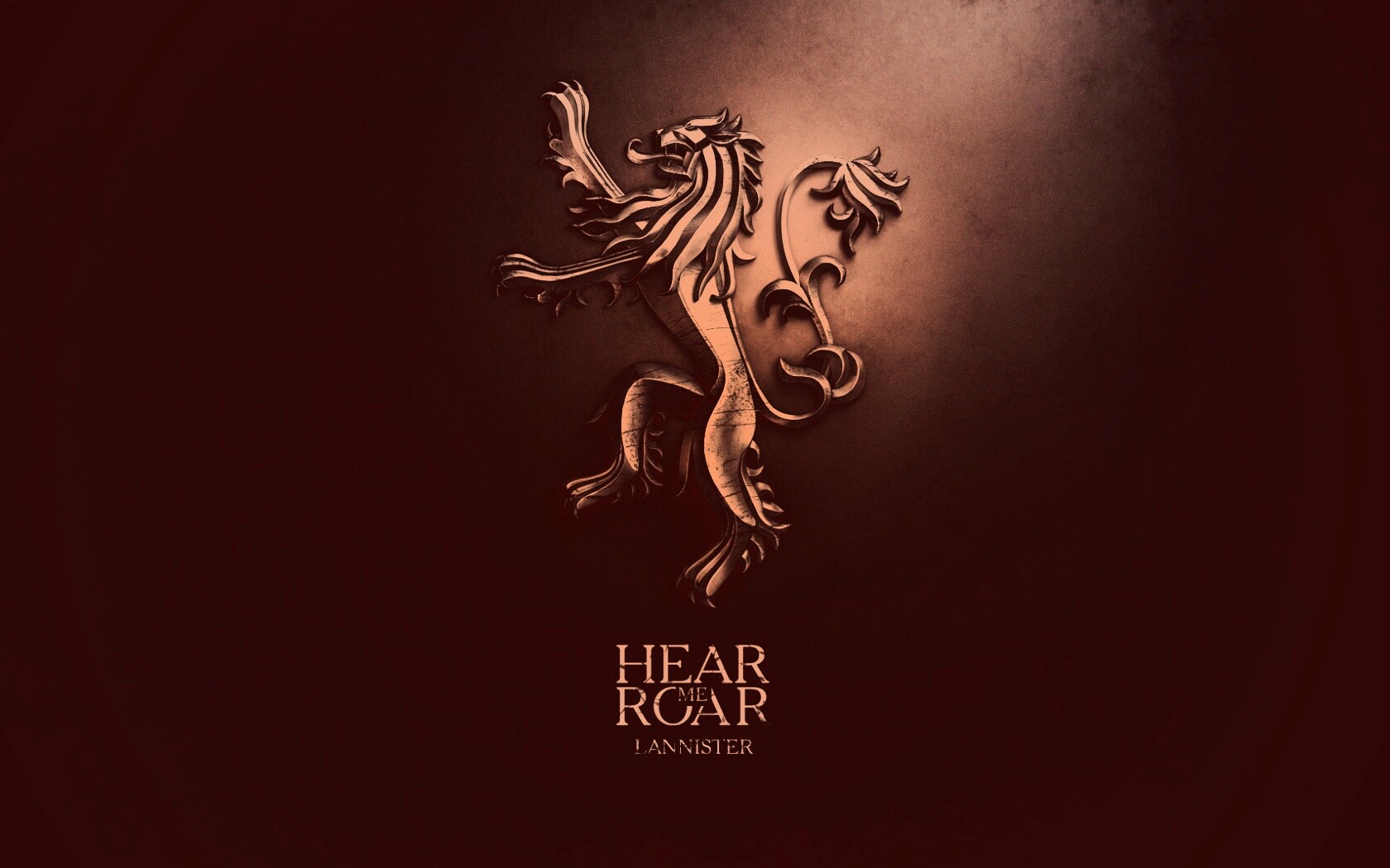 Металлический герб дома Ланнистеров обои