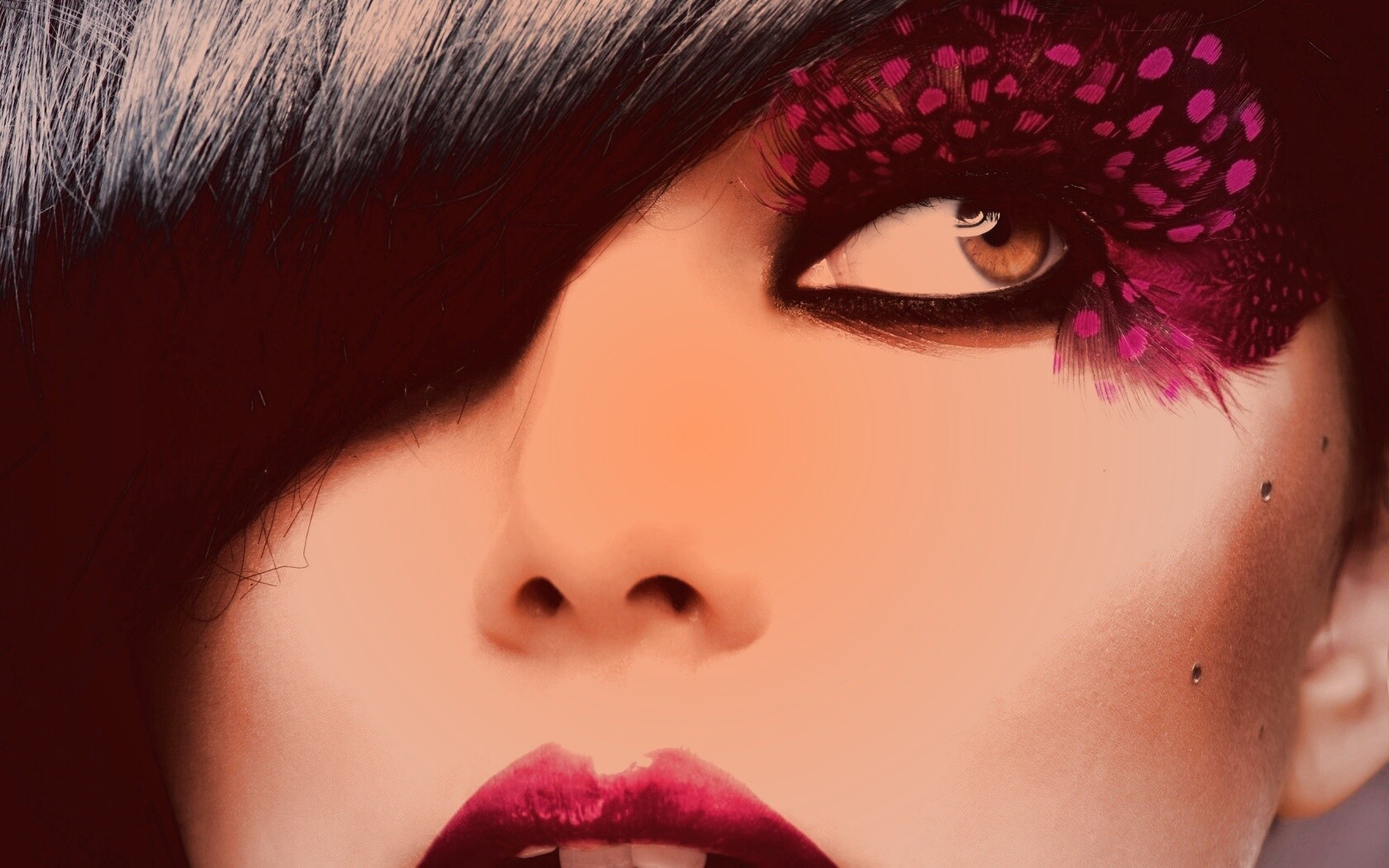 Макияж крупным планом обои