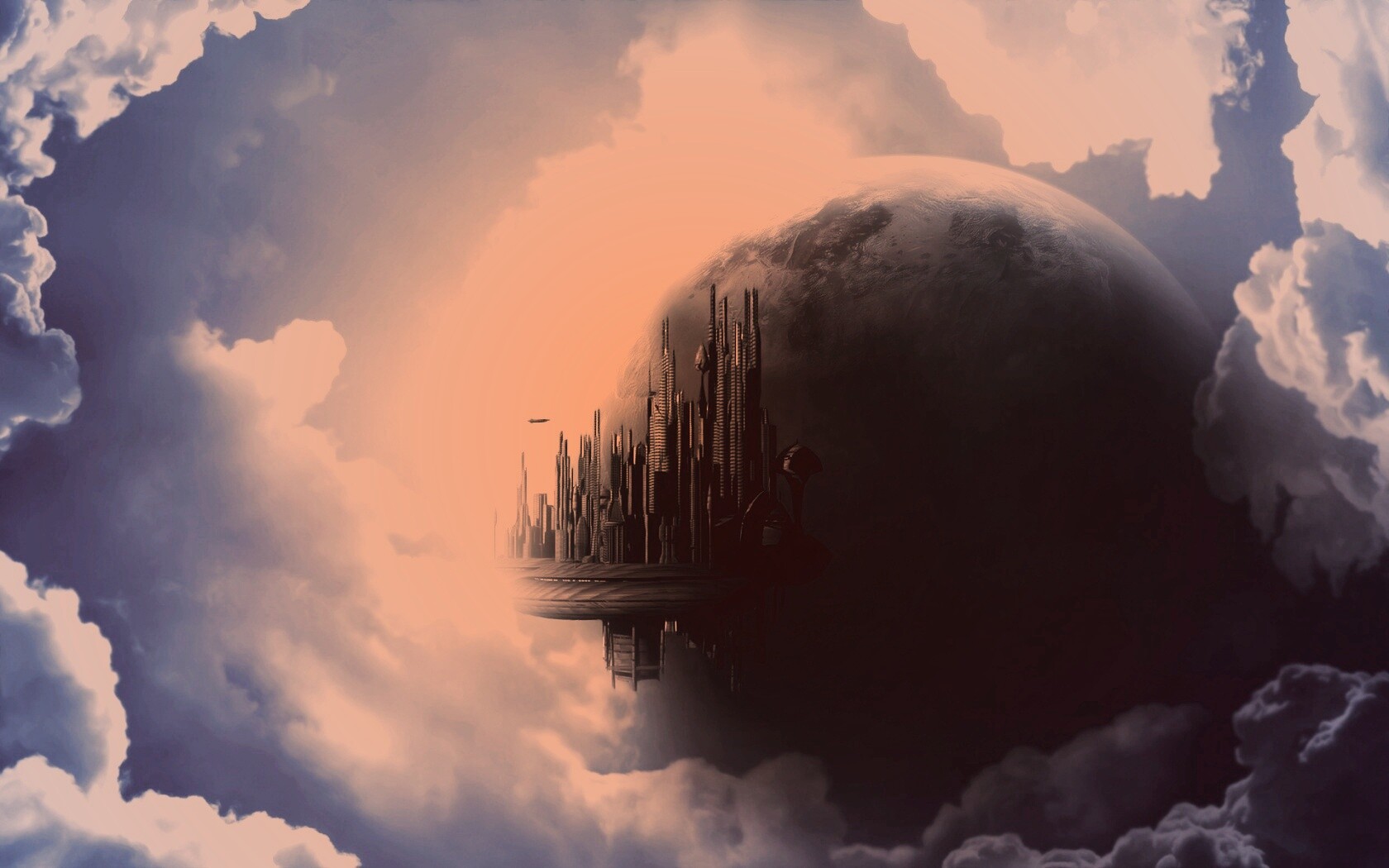 Небесный город обои