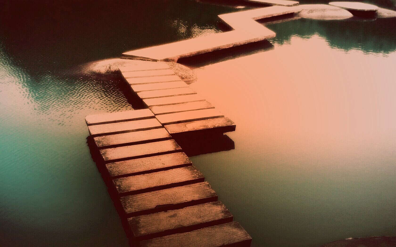 Дорожка над водой обои