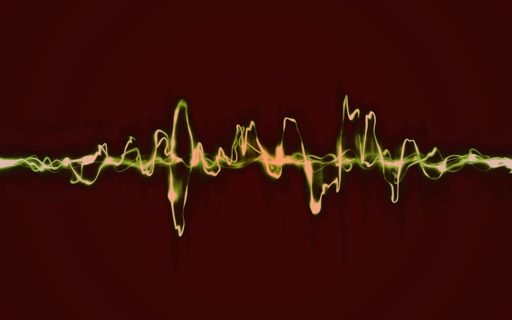 Зеленая пульсирующая волна обои