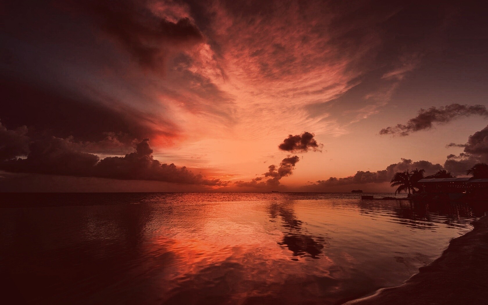 Закатное небо обои