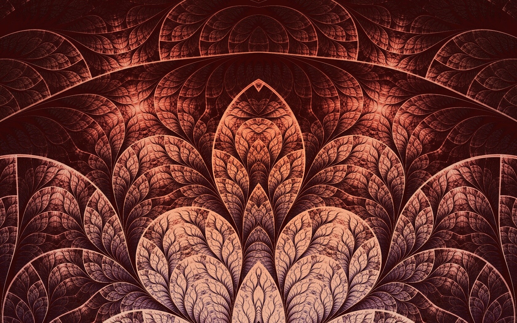 Фрактальные листья обои