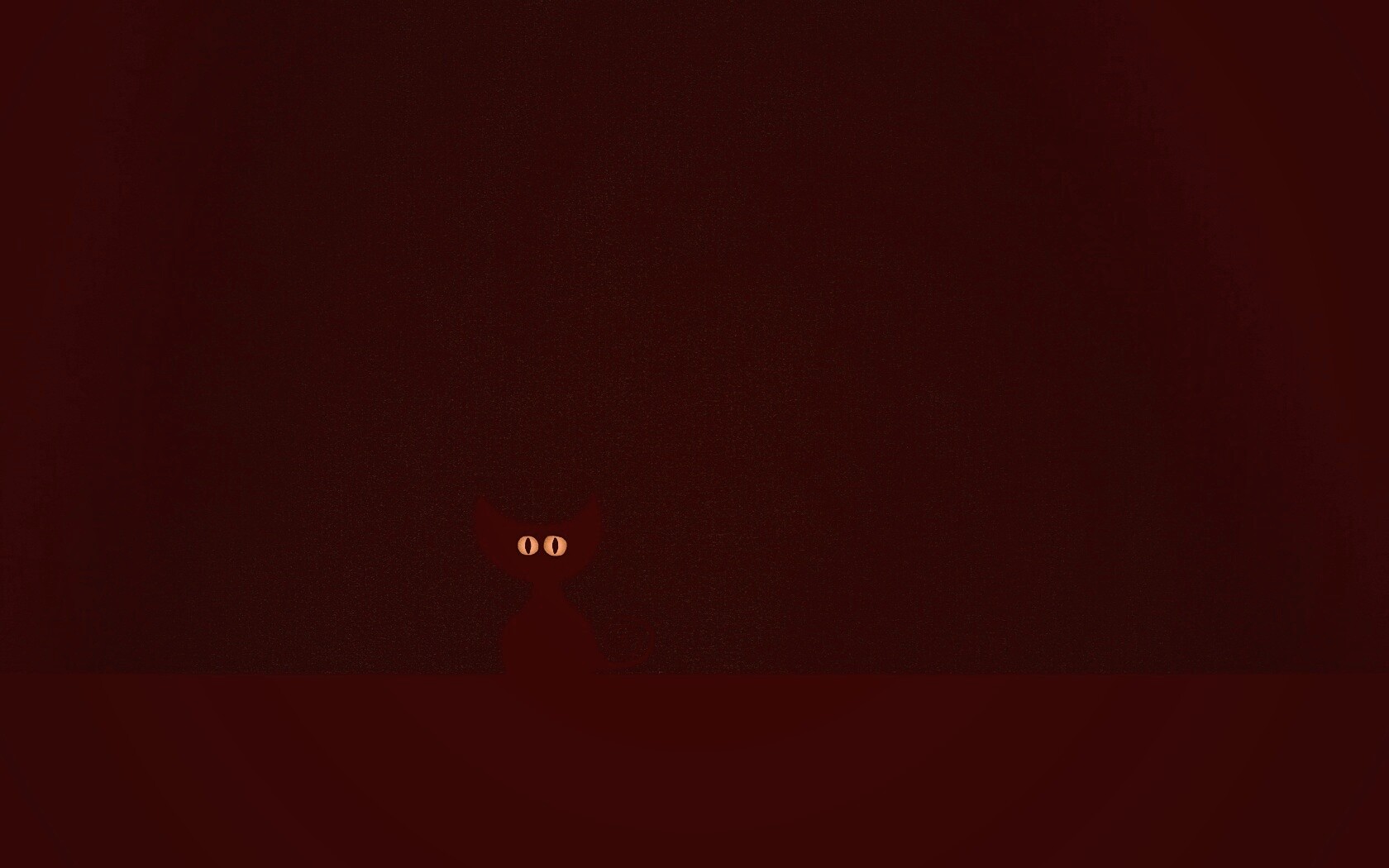 Чёрный кот в ночи обои