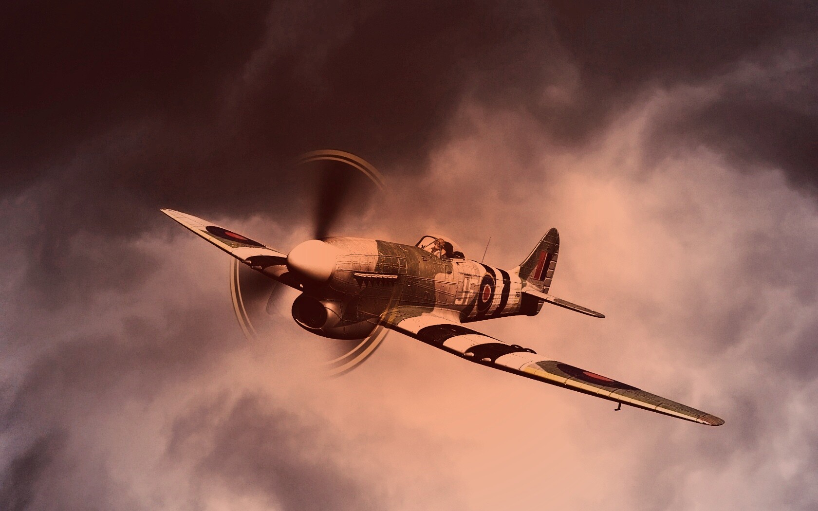 Истребитель времён Второй Мировой Войны обои