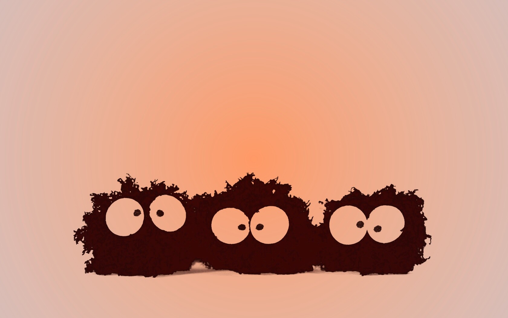 Кляксы с глазами обои