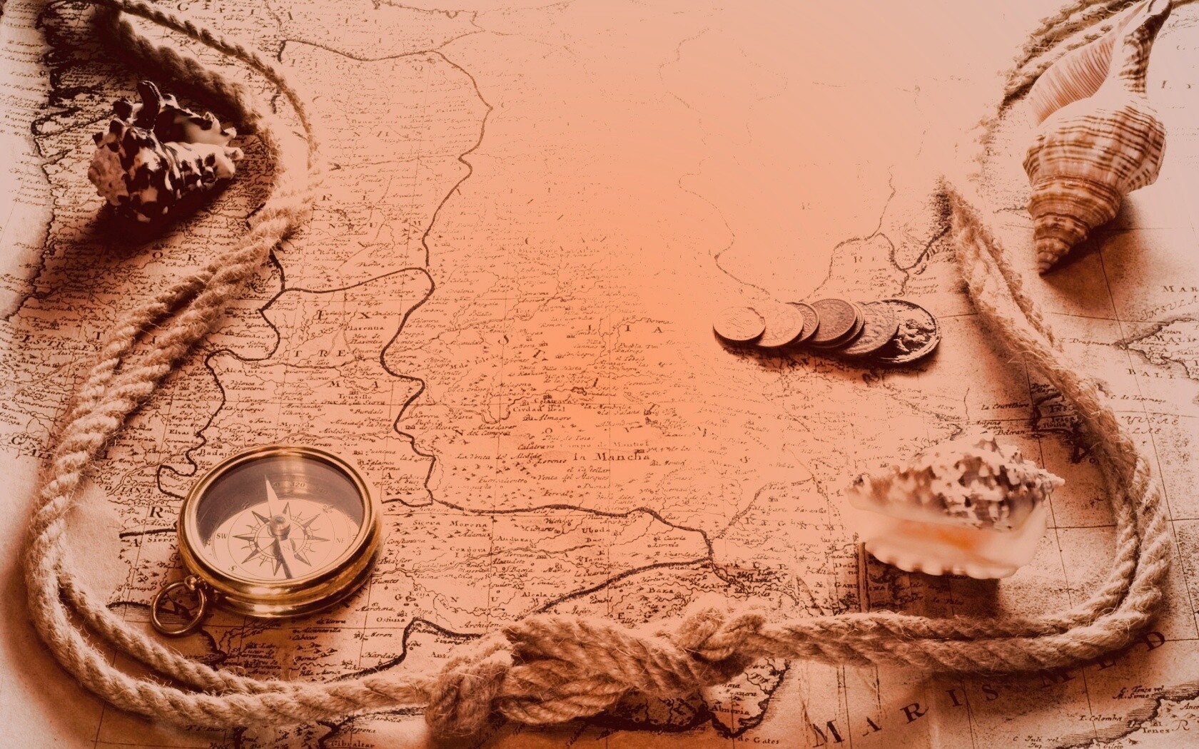 Древняя карта обои