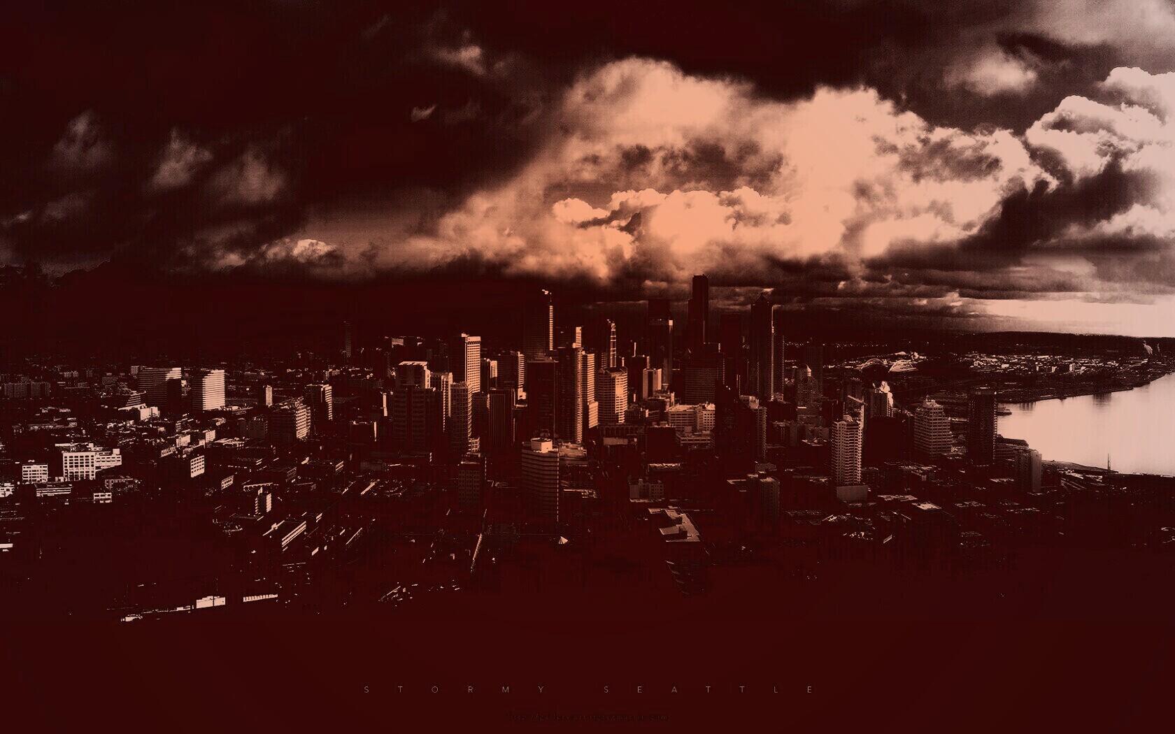 Штормовой Сиэтл обои