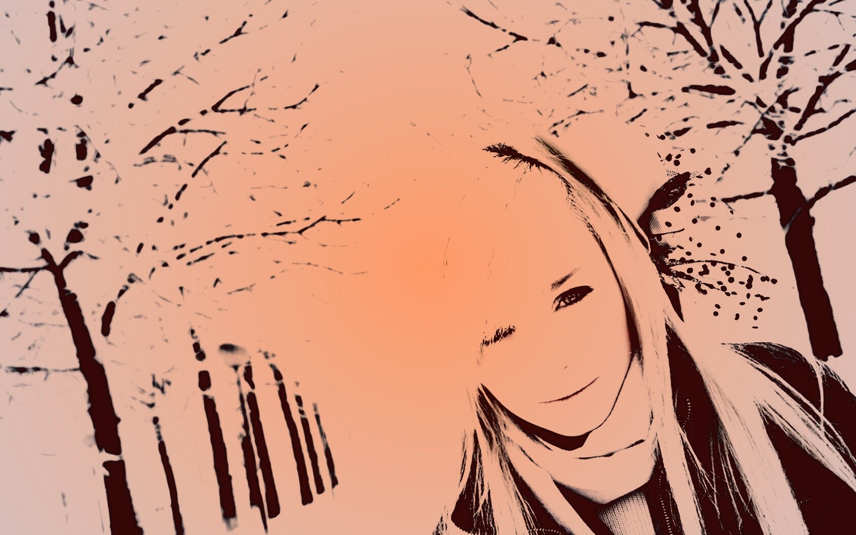 Девушка в белом обои