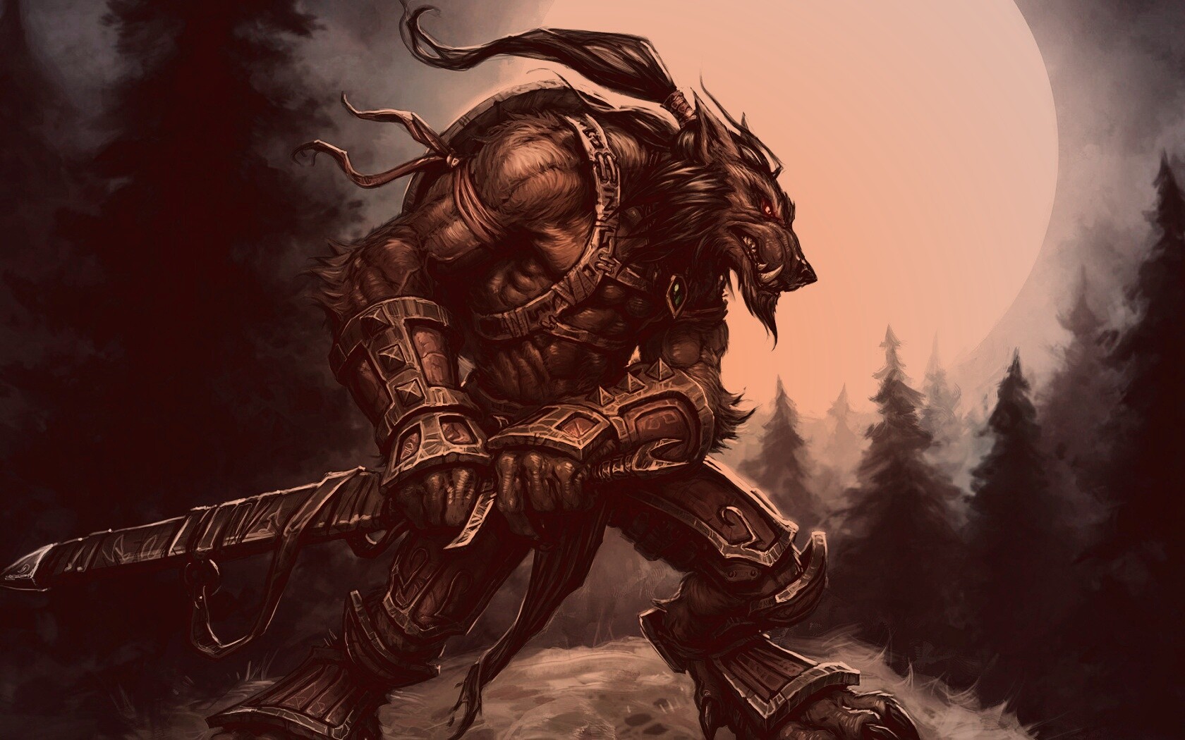 Волк оборотень обои