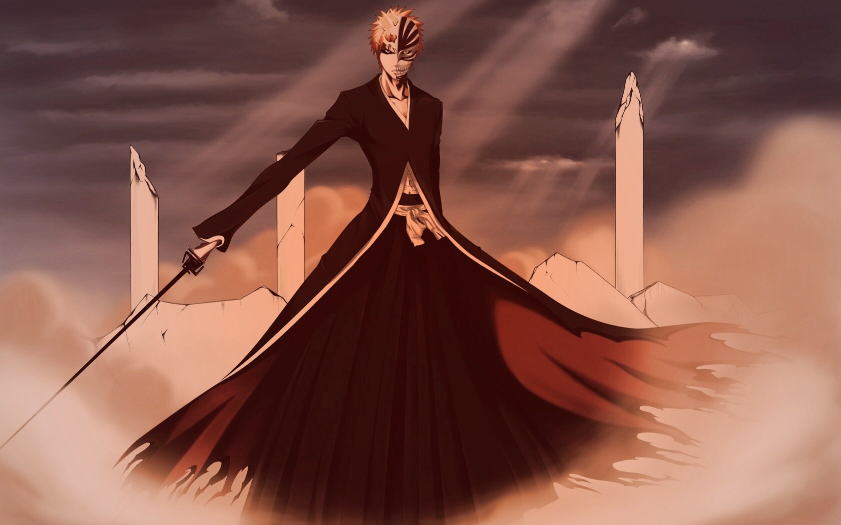 Хичиго в руинах обои