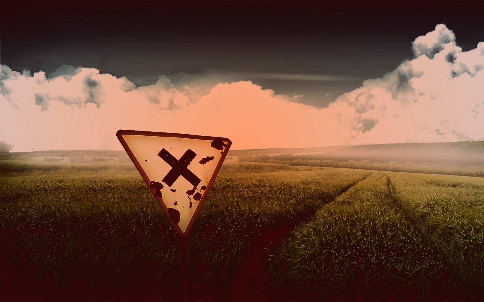 Знак с крестом обои