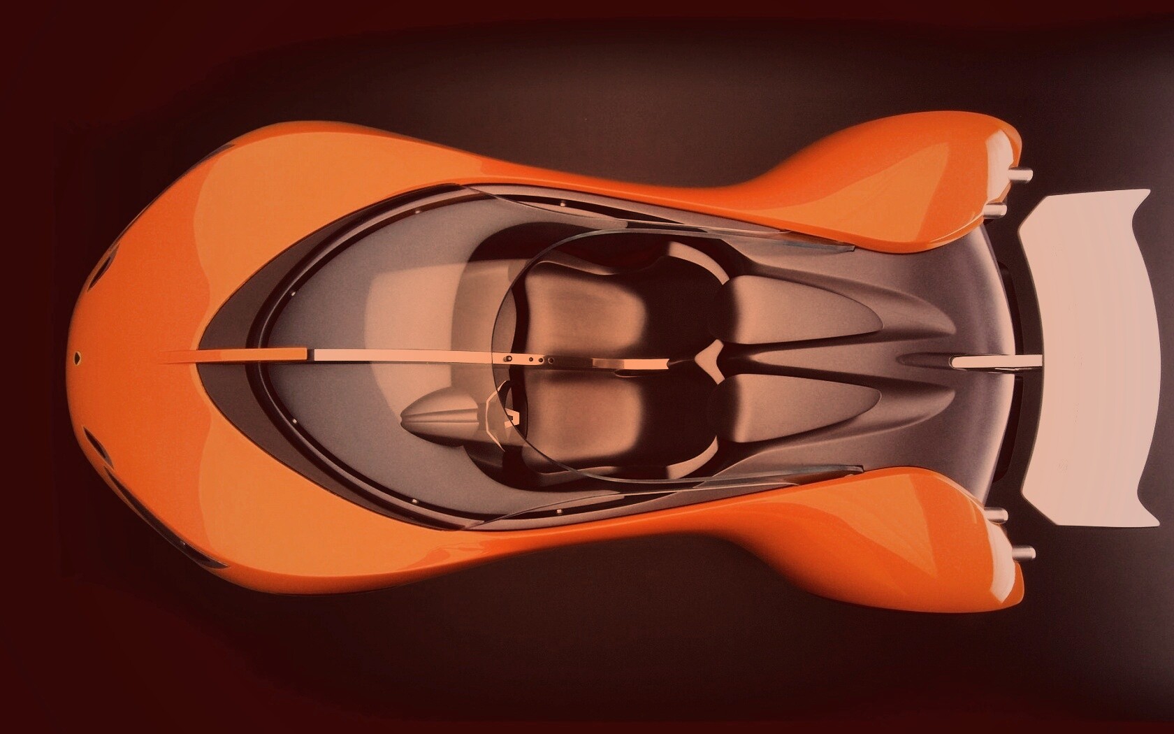 Оранжевый спорткар обои