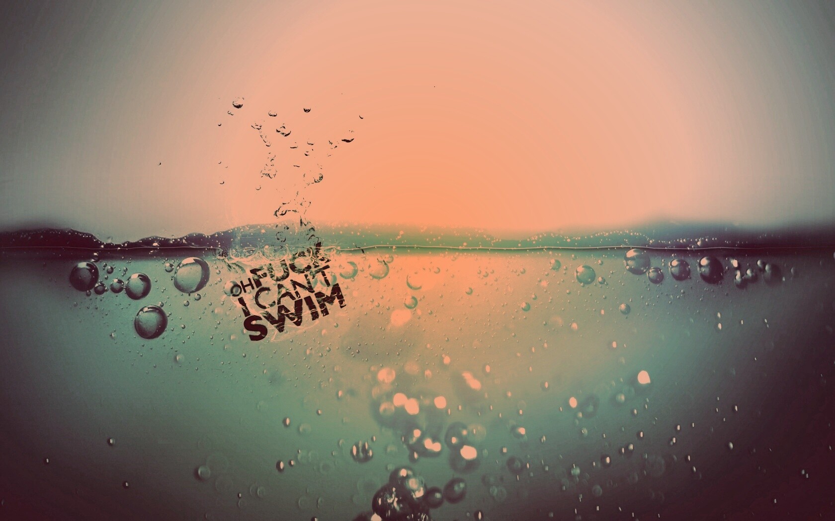 Oh fuck i cant swim обои