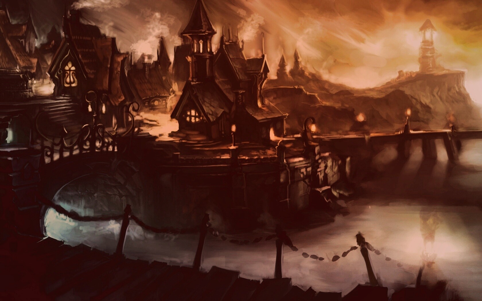 Волшебная деревня обои