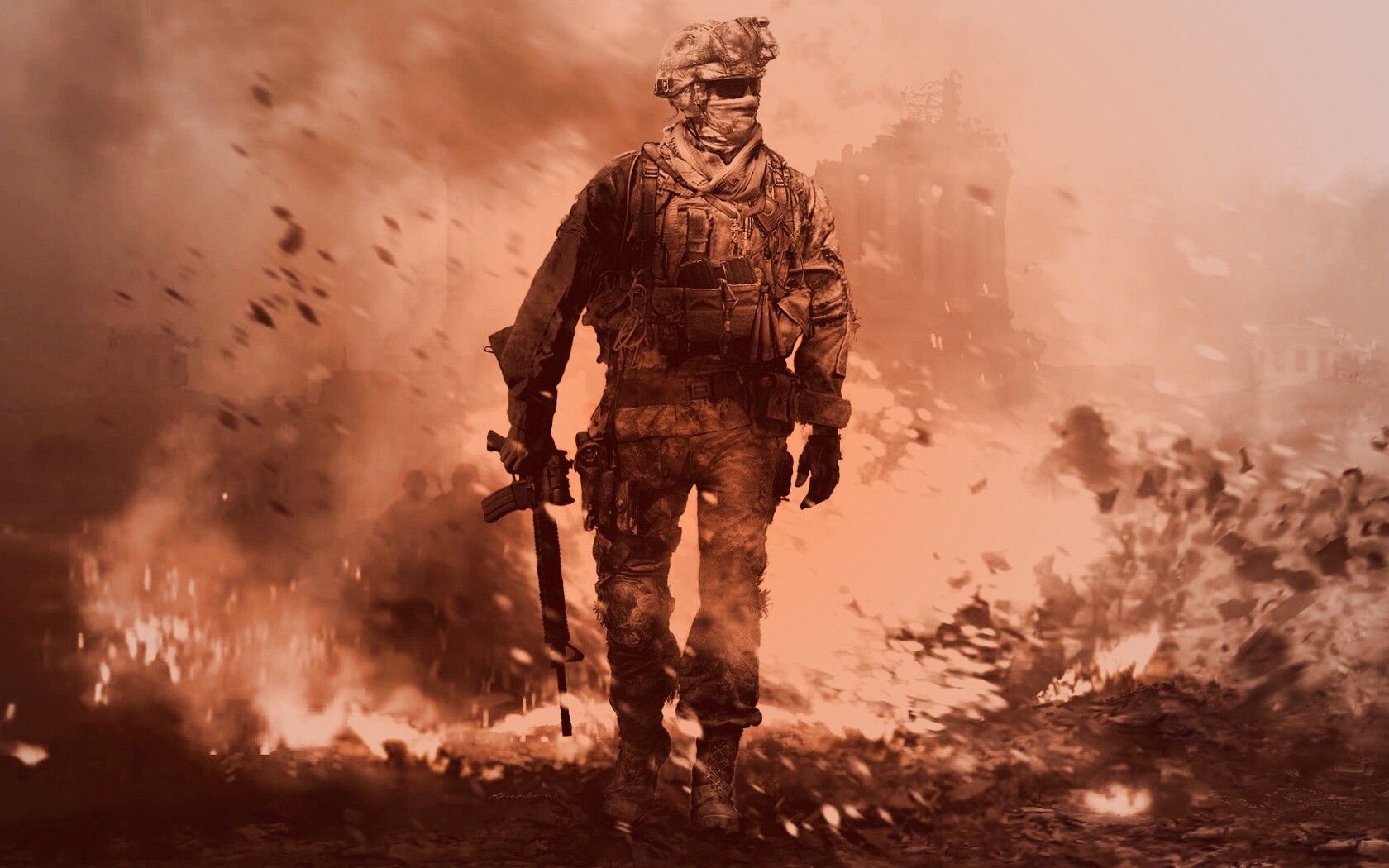 Солдат из modern warfare 2 обои