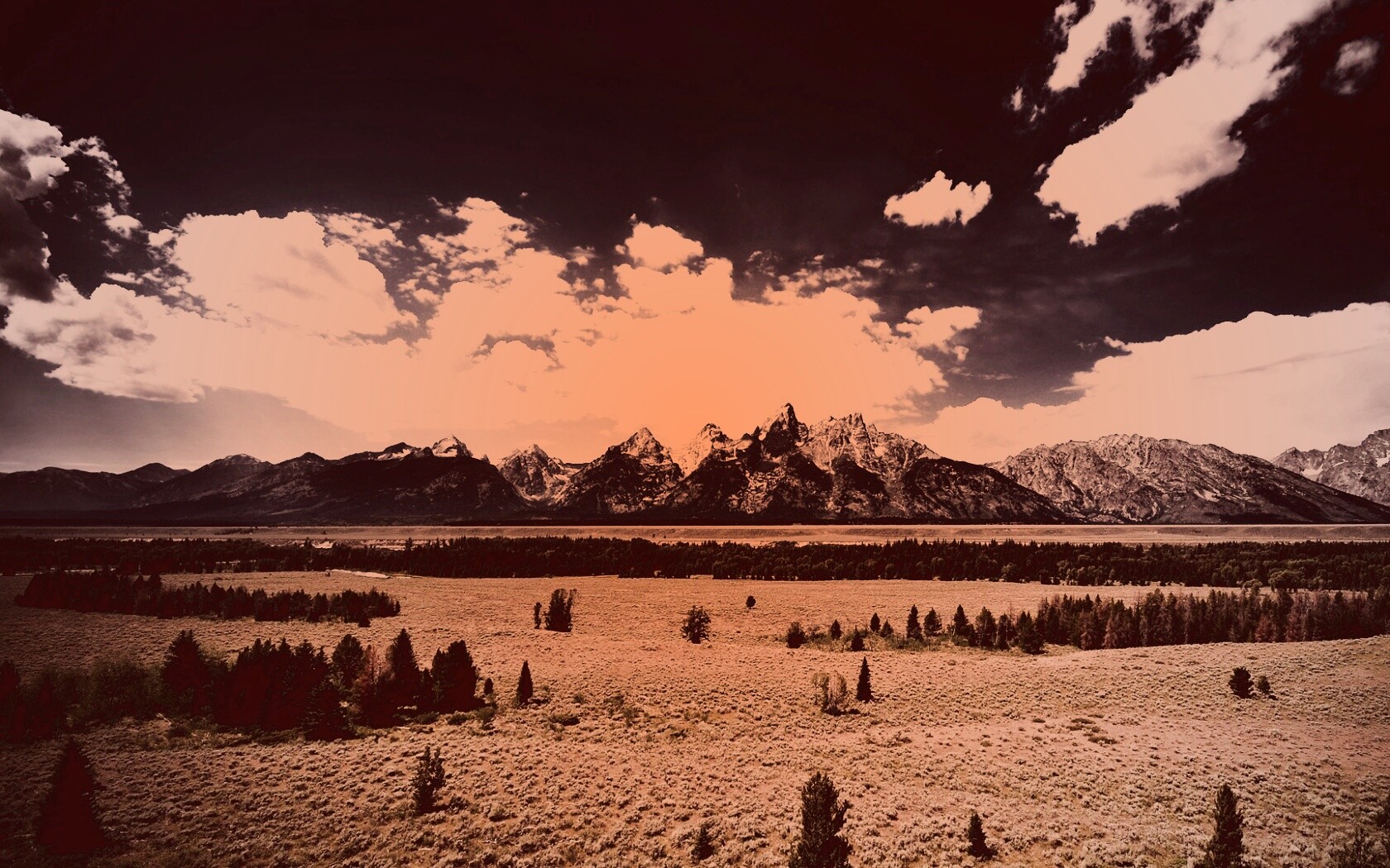 Степь и горы обои