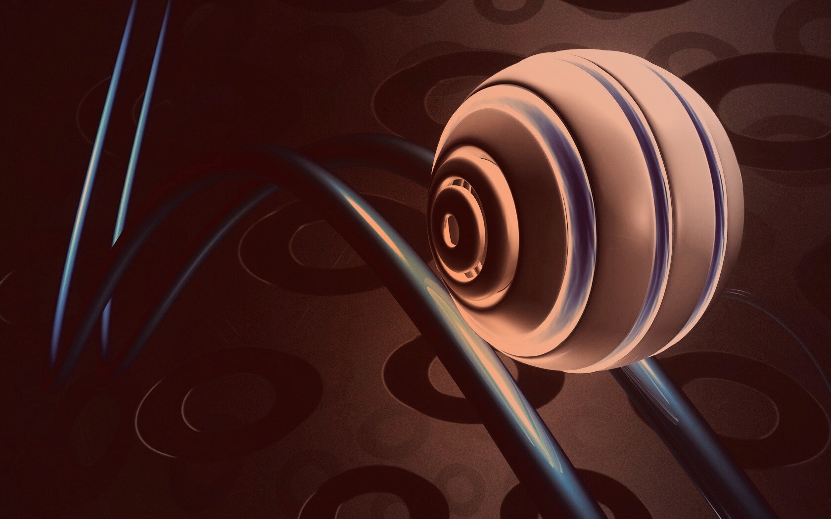 Шарик на рельсах американских горок обои