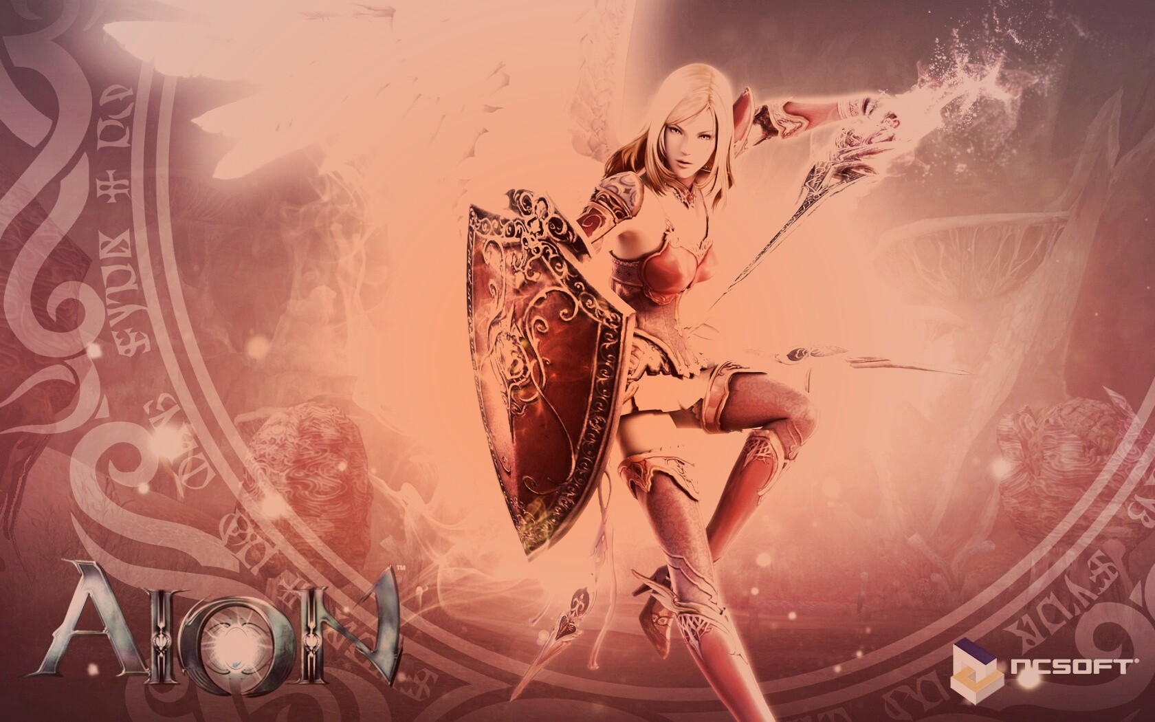 Ангел с мечом и щитом обои