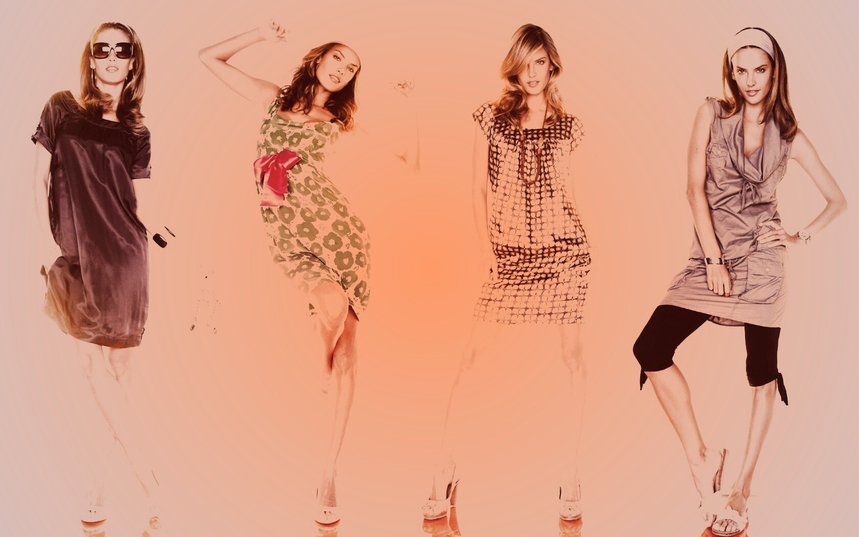 Алессандра Амбросио в четырех образах обои