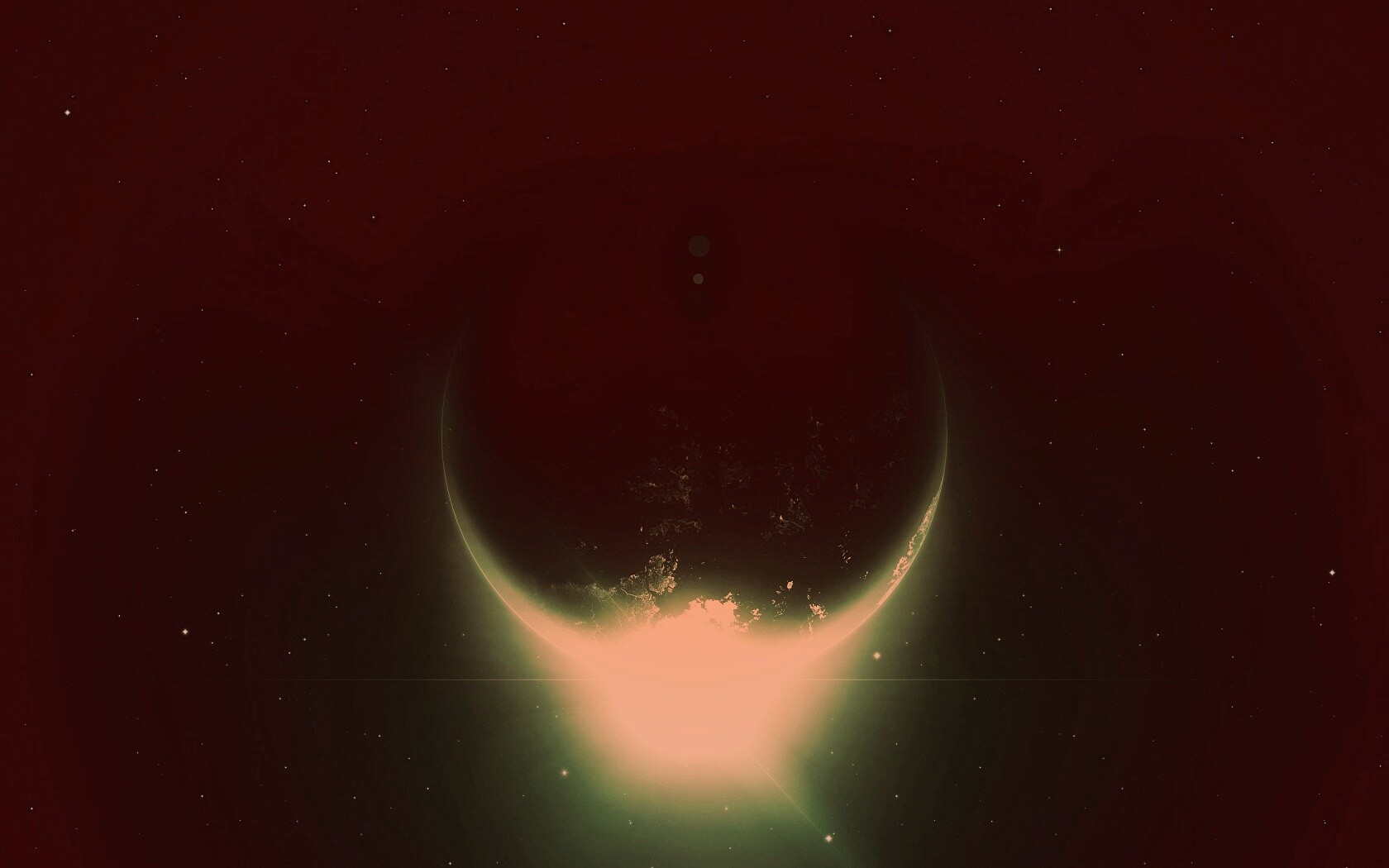 Восход виден из космоса обои