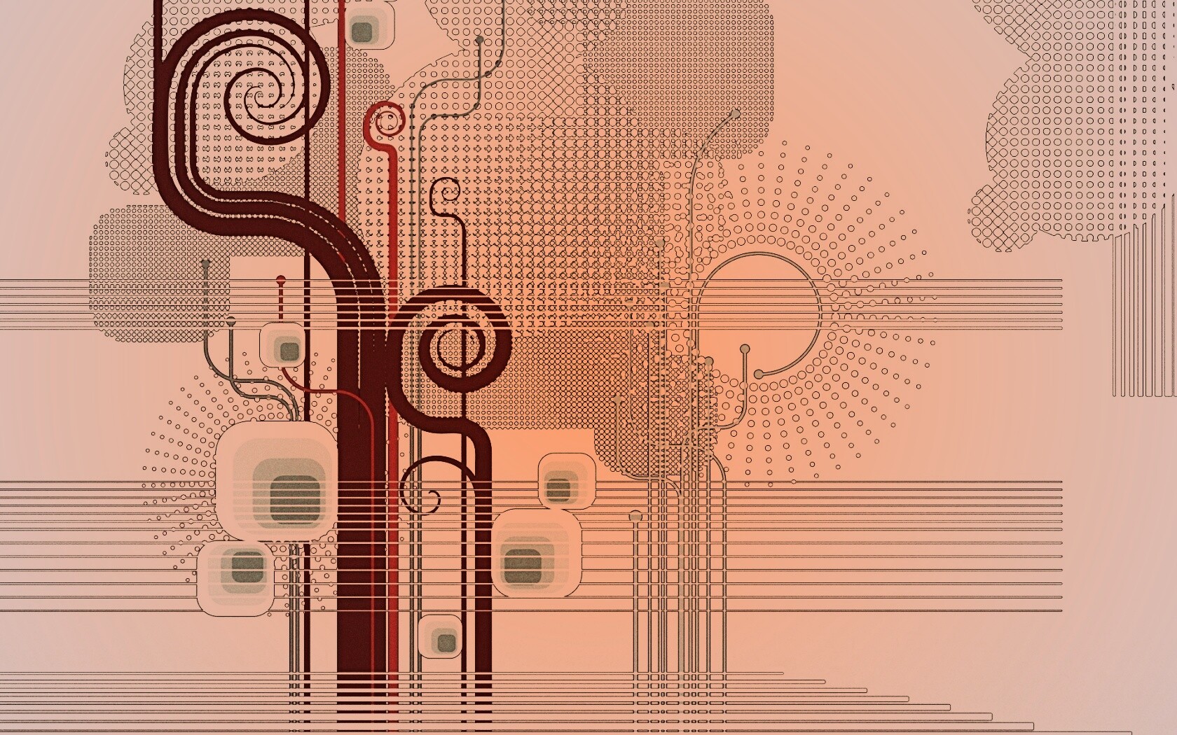 Линии и точки обои