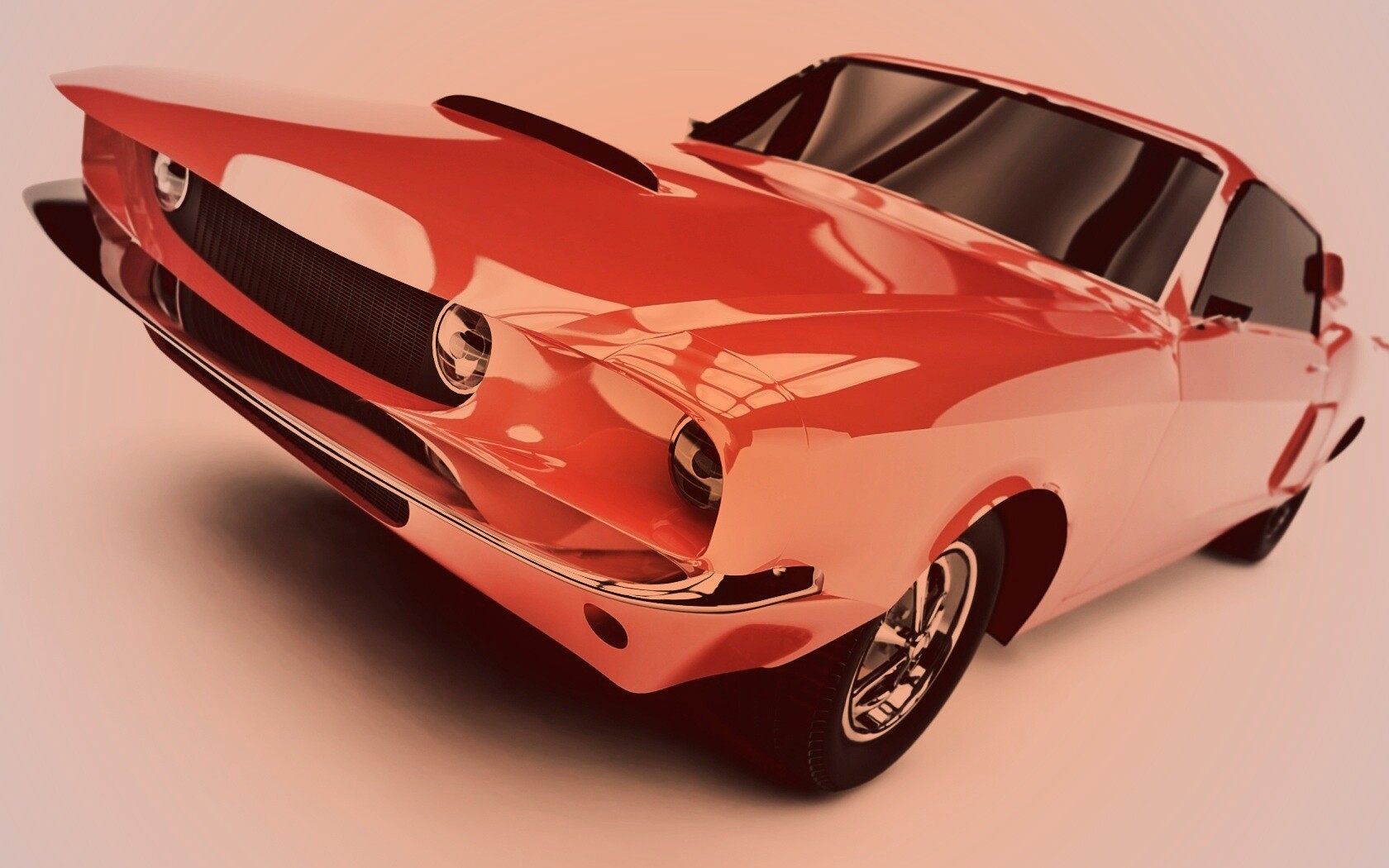 Красный ретро автомобиль обои