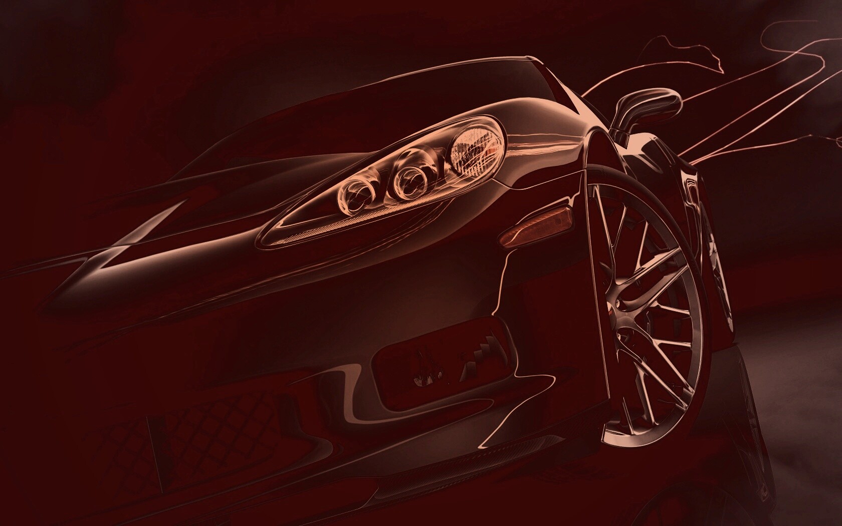 Чёрное авто обои