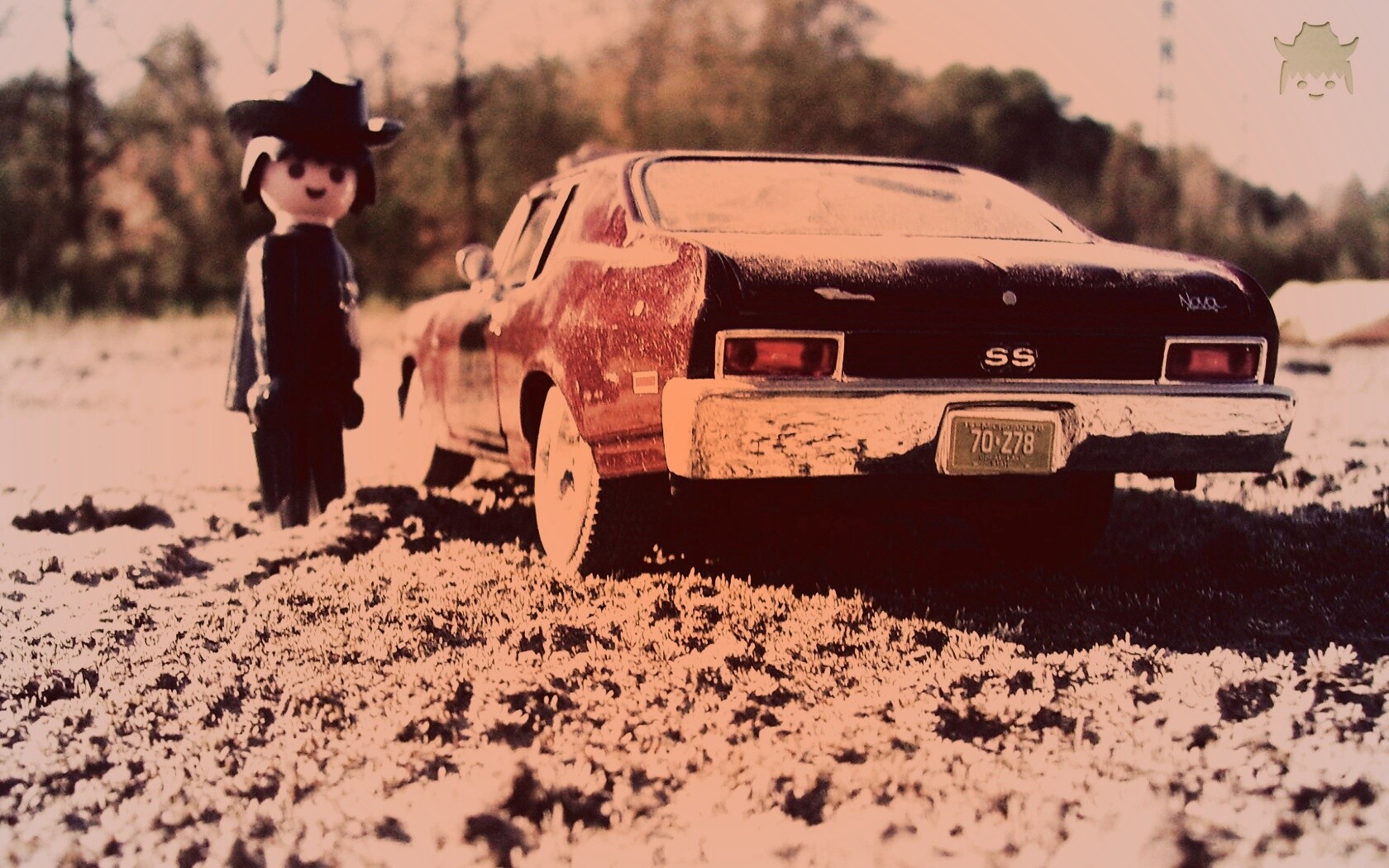 Машинка для человечка Lego обои