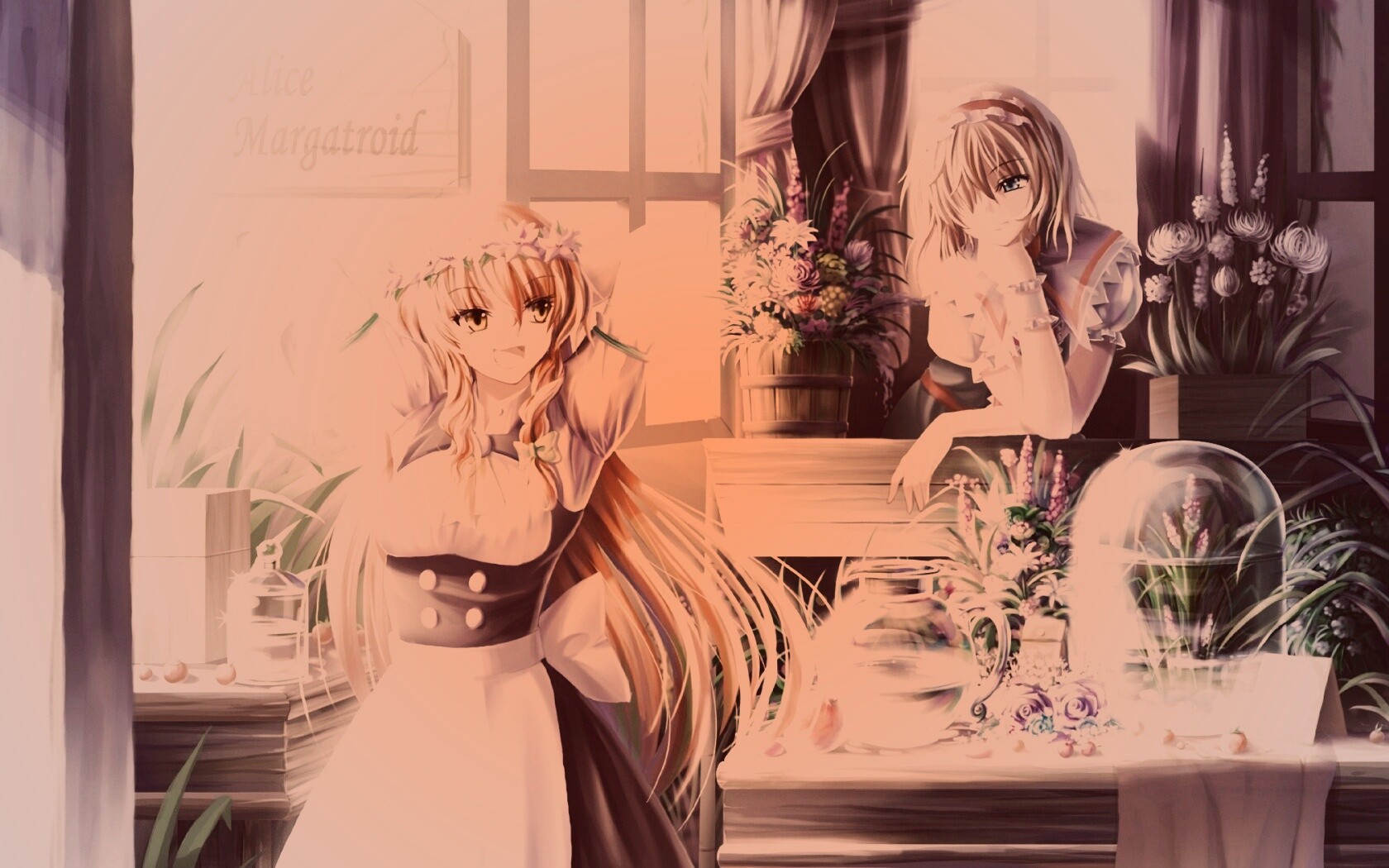 Анимешное утро обои