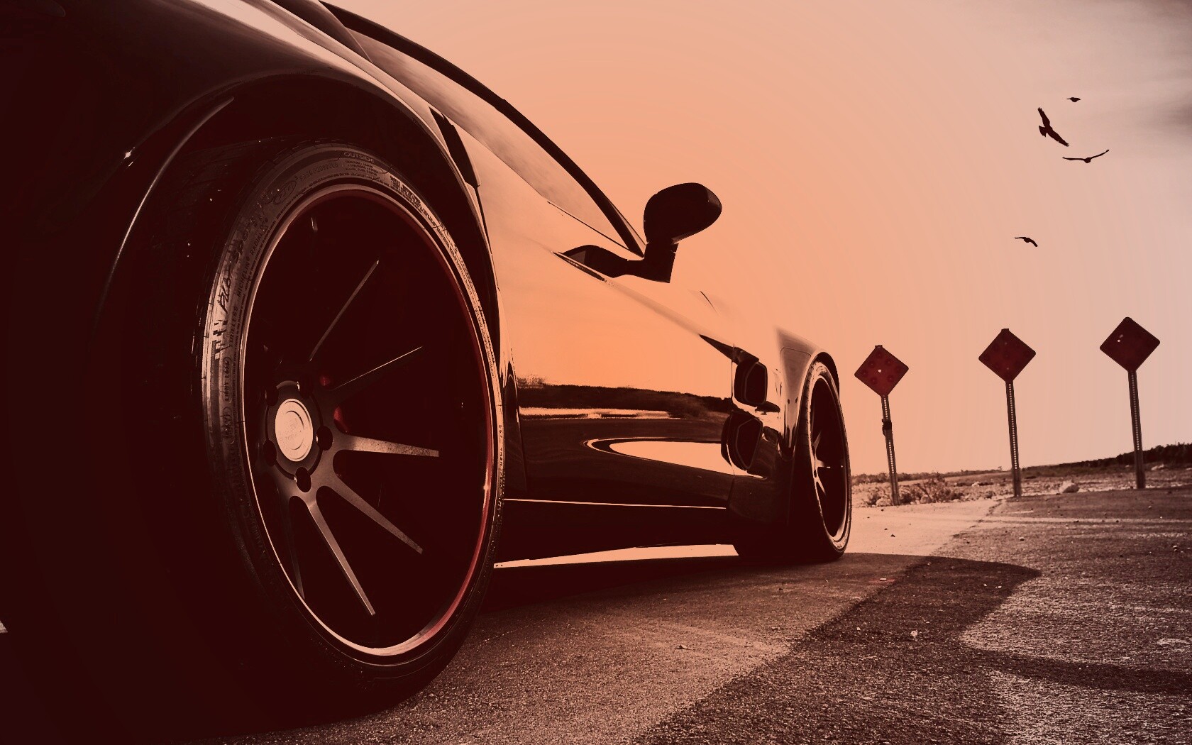 Чёрный концепт обои