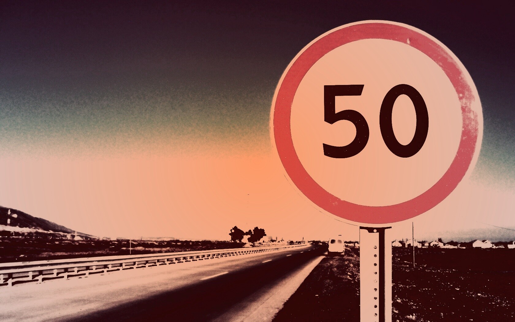 Ограничение скорости 50 км/ч обои