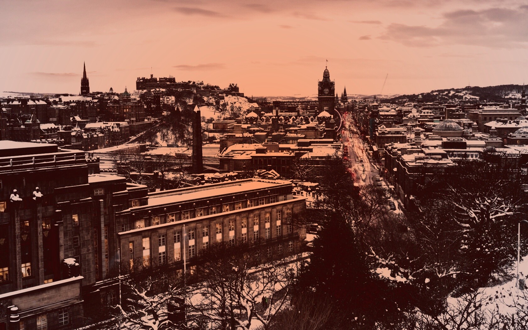 Вид на Эдинбург обои