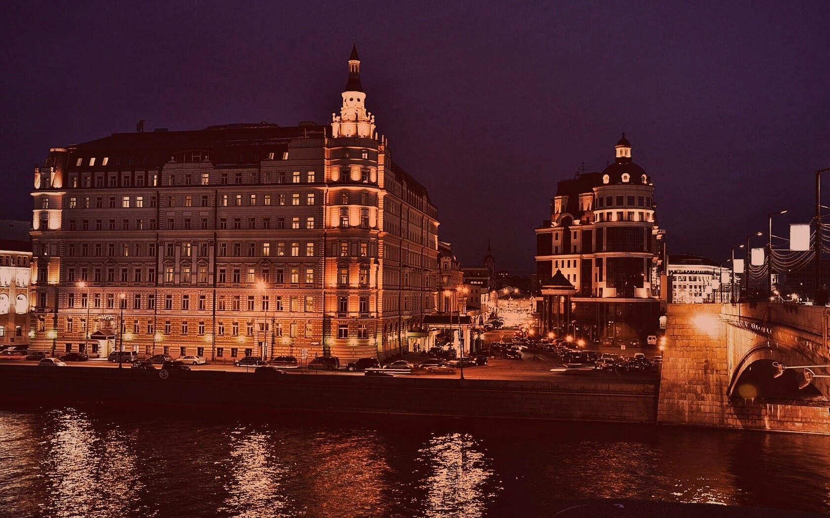 Ночной город обои