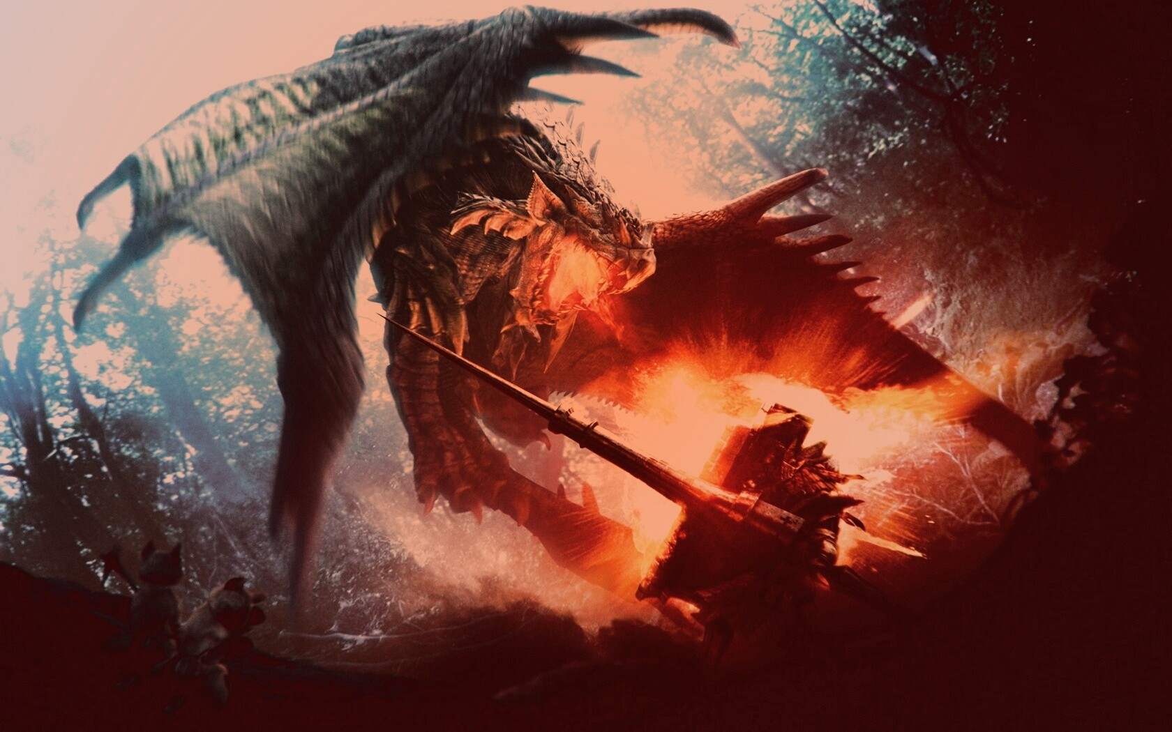 Атакующий дракон обои