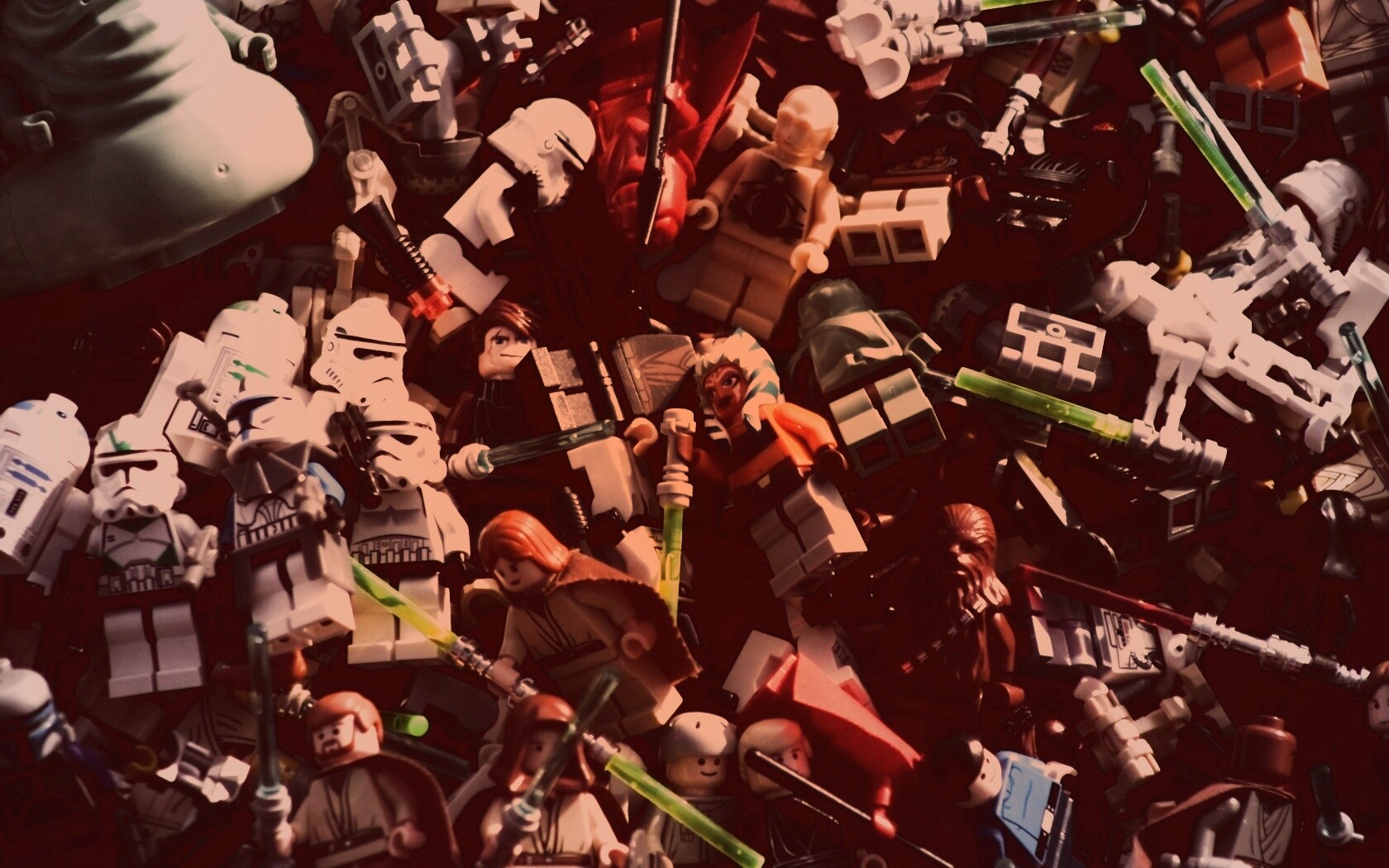 Человечки лего по мотивам звездных войн обои