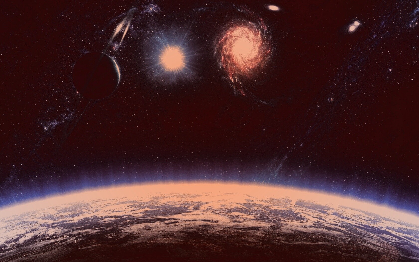 Бесконечный черный космос обои