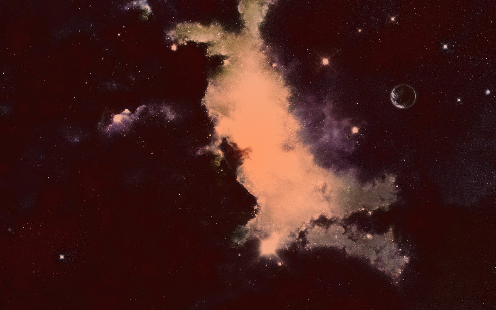 Туманность в далёком космосе обои