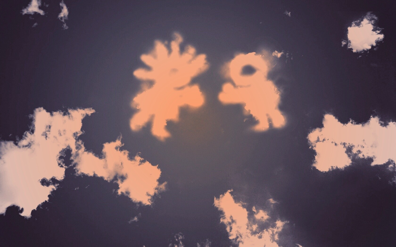 Фигуры из облакоа обои